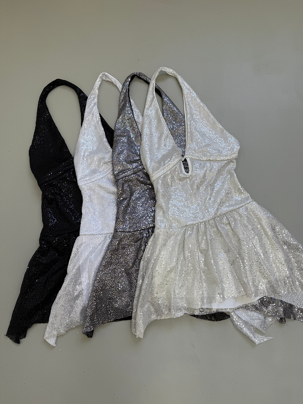 Miniatura: Vestido marilyn volados tul lentejuelas