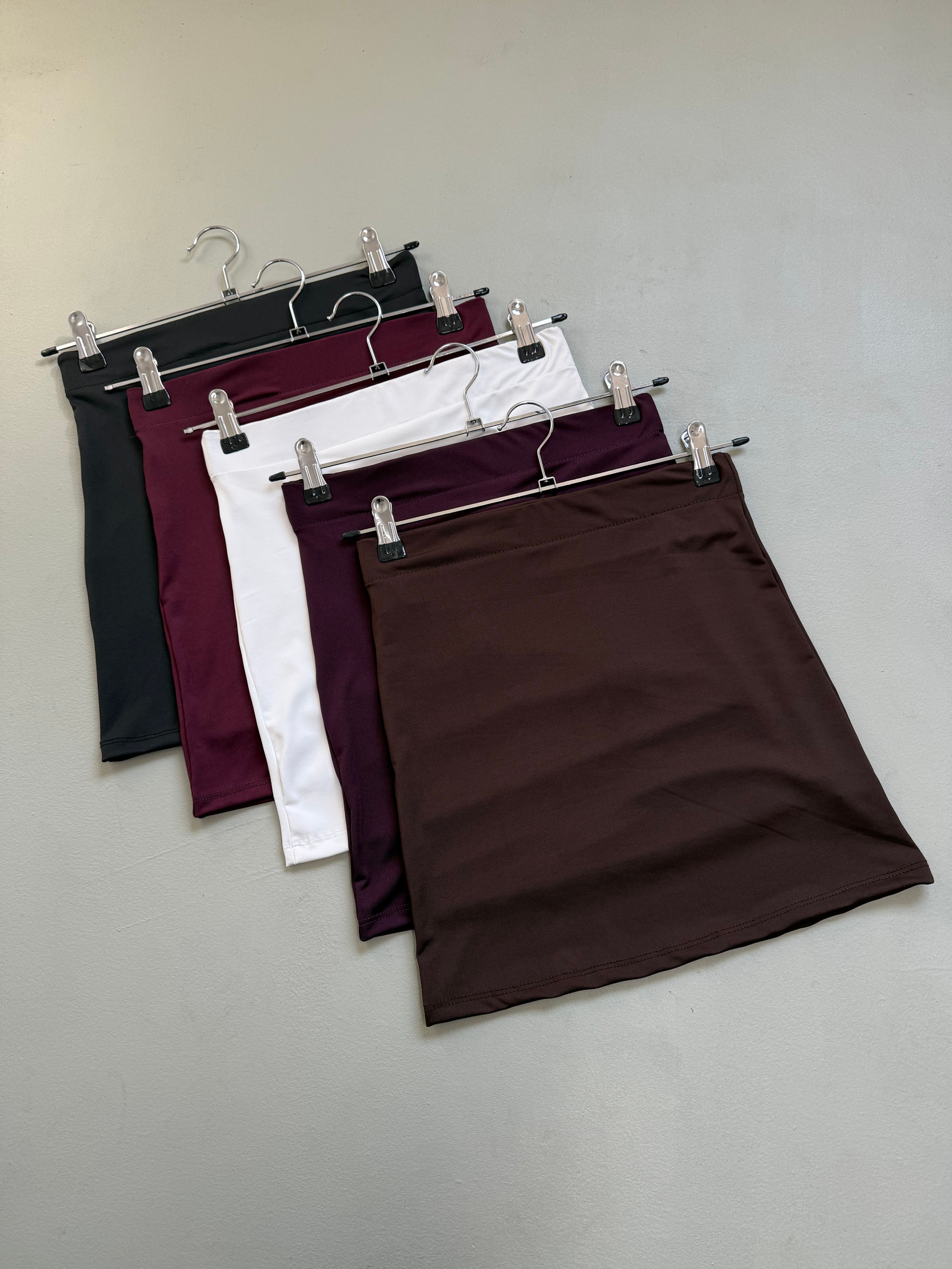 Mini microfibra tubo cintura elastico