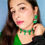 Thumbnail: VYAVI Premium Raisin Choker Necklace Set: Green