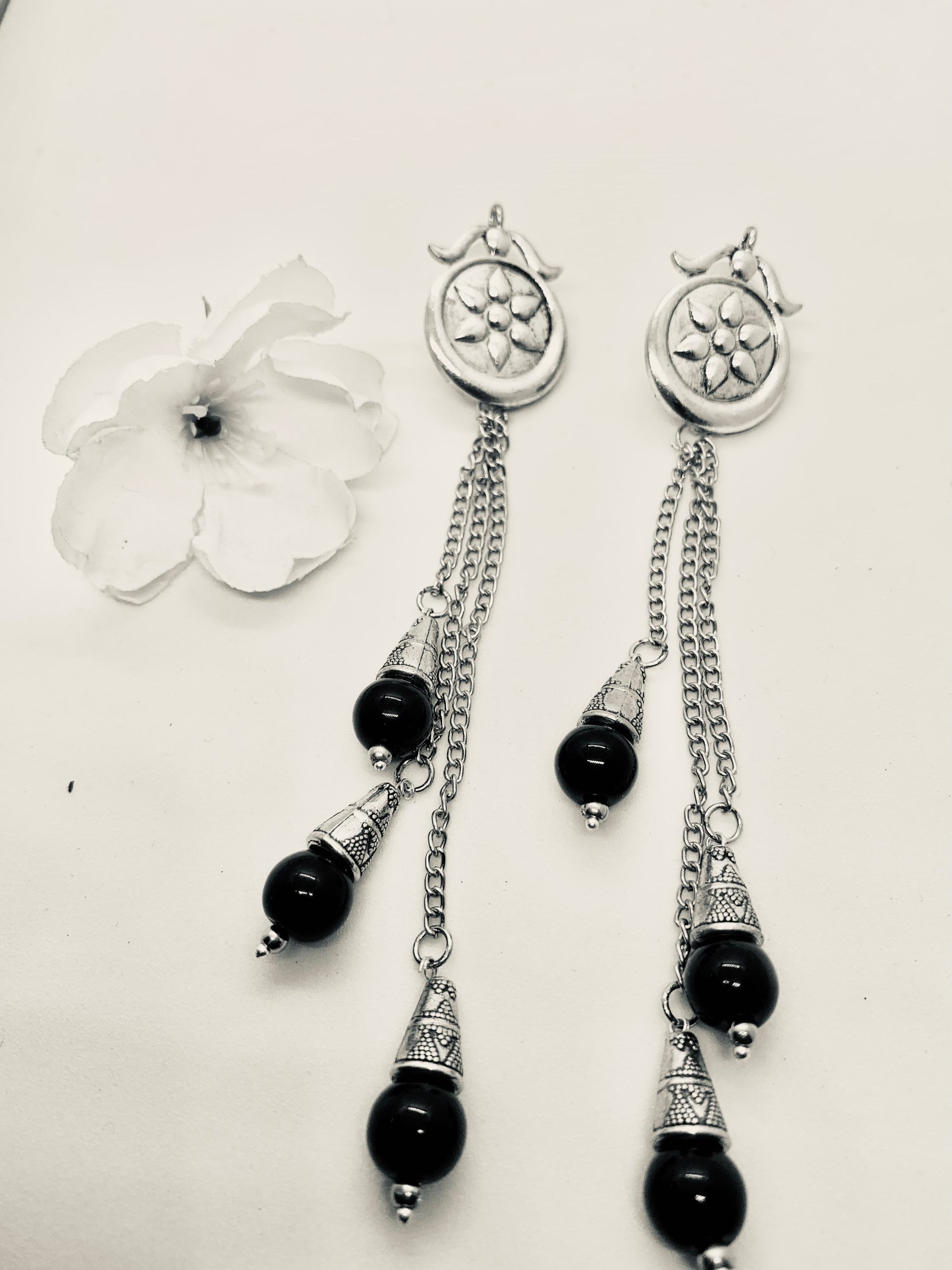 VYAVI Statement Long Dangler Earrings