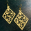Thumbnail: VYAVI Statement Brass Light Weight Net Dangler Earrings