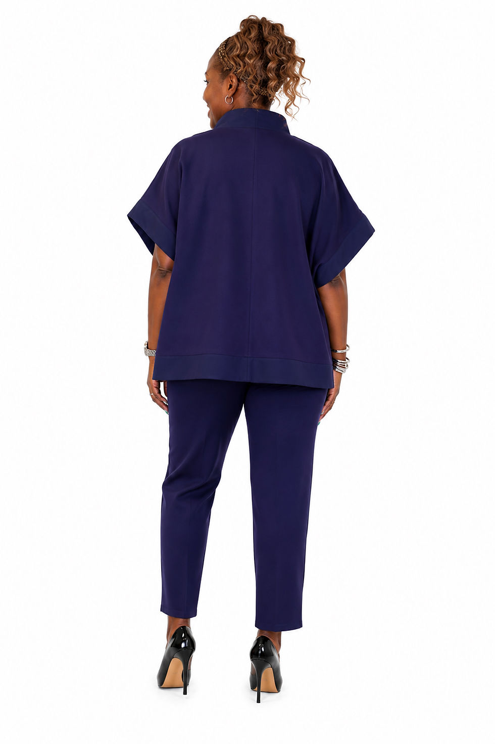 Thumbnail: Joh Effortless Elegance 2-Piece Navy Pantsuit