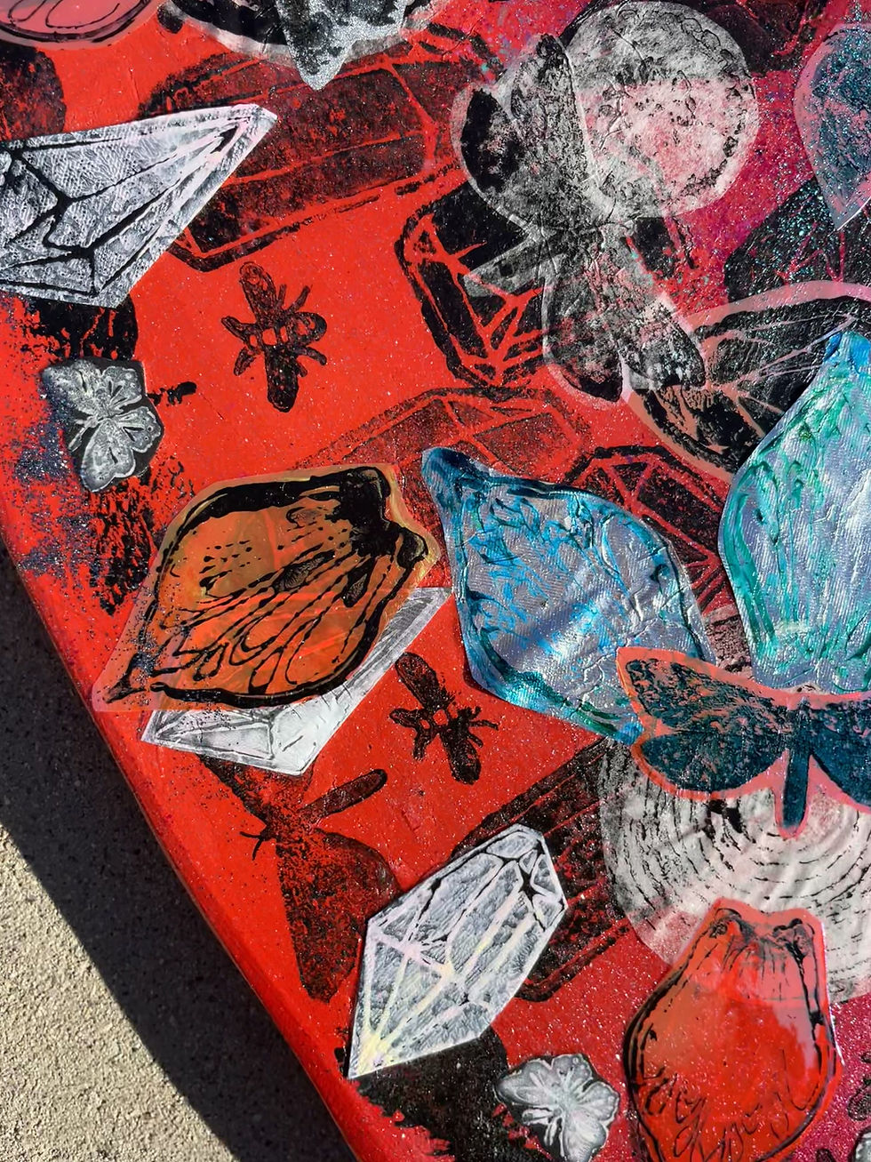 Thumbnail: SOLD Enchantrix- Poet of Glamour | Mixed Media Painting on Wood