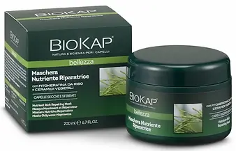 maschera per capelli riparatrice che cura i capelli danneggiati e le doppie punte