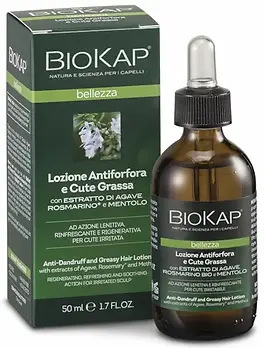 Lozione per capelli e cuoio capelluto antiforfora e cute grassa
