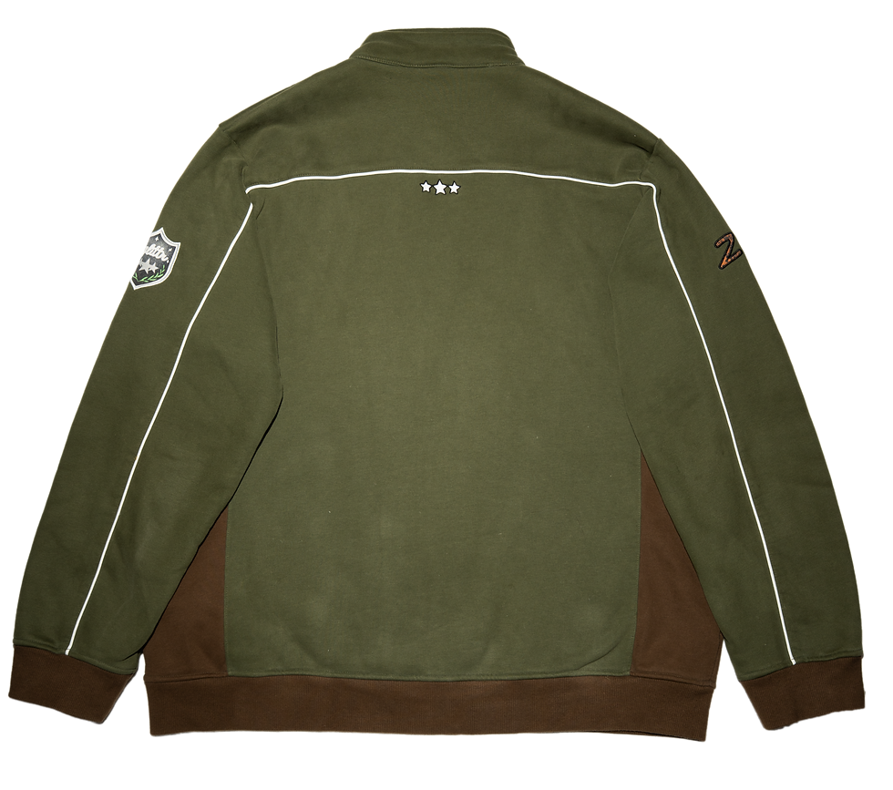 Thumbnail: Track Zipper Olive Green/Brown