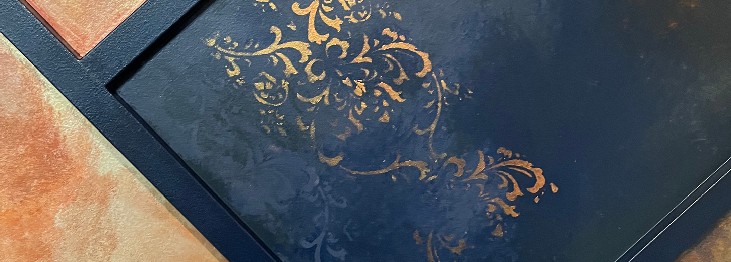 Custom Faux Finish W/Navy Trim Washington DC, Northern VA, MD Mural Artist