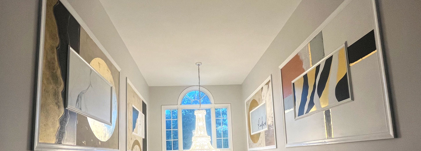 High Ceiling Foyer Trim Panel Mural Washington DC, Northern VA, MD Mural Artist