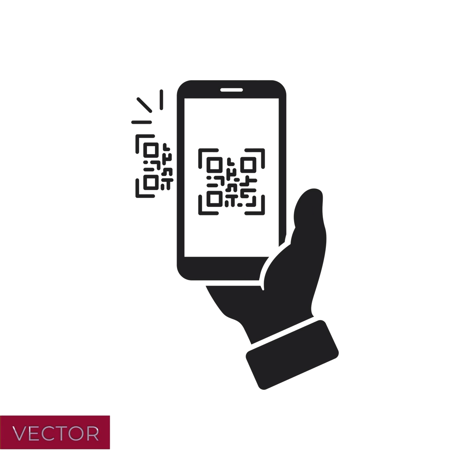 Ilustración de un código QR para que los invitados puedan escanear y participar en Selfipix.