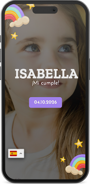 invitación web de cumpleaños con mapa interactivo, música y confirmación de asistencia