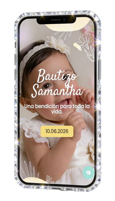 Selfipix convierte el bautizo en una experiencia digital con invitación personalizada, álbum QR y recuerdos compartidos.
