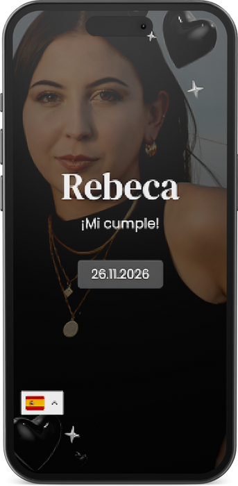 invitación digital interactiva para cumpleaños con acceso privado y álbum de recuerdos