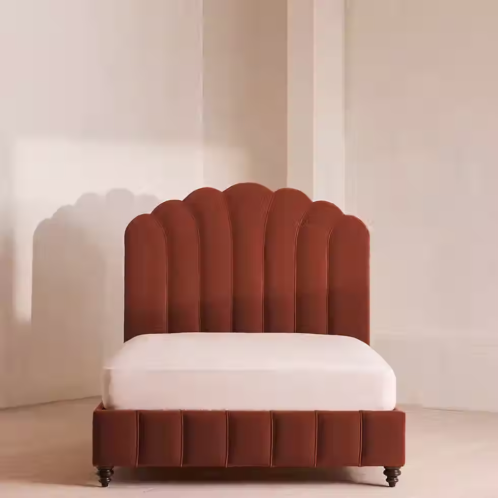 Soho Home Manette Bed in Velvet Rust