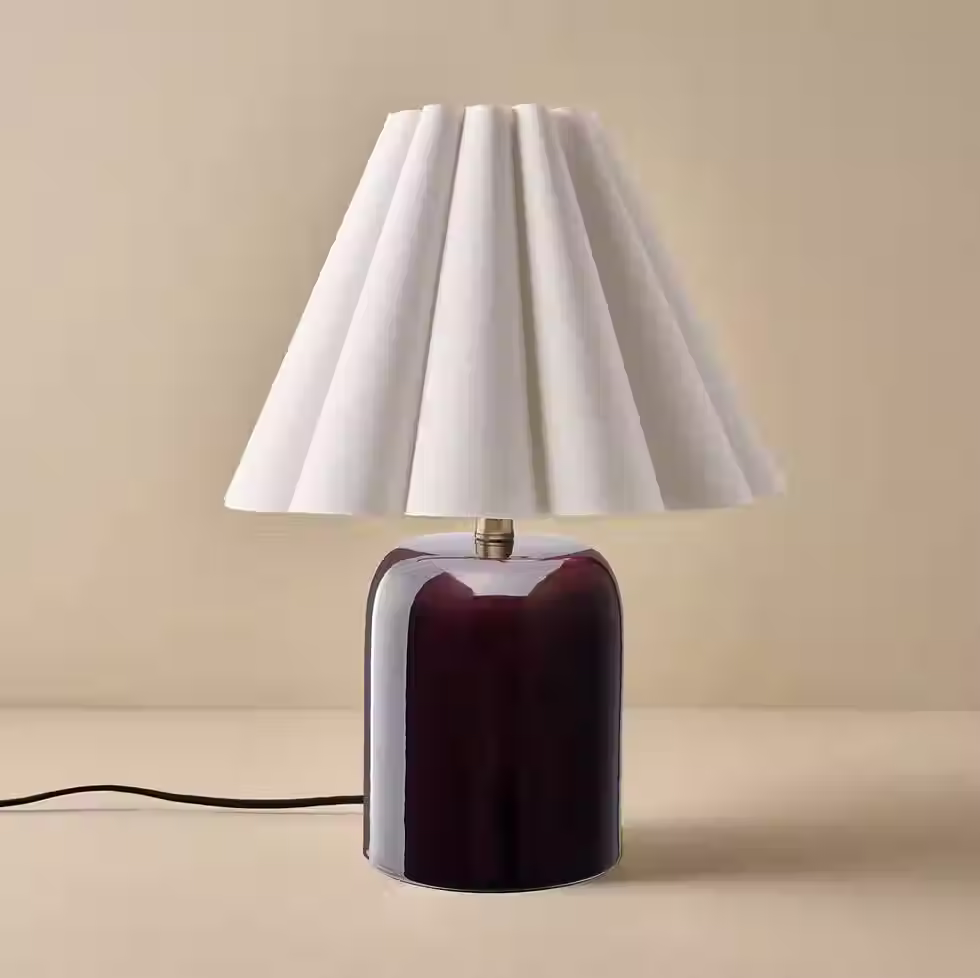 Magnolia Farrah Table Lamp in Deep Burgundy