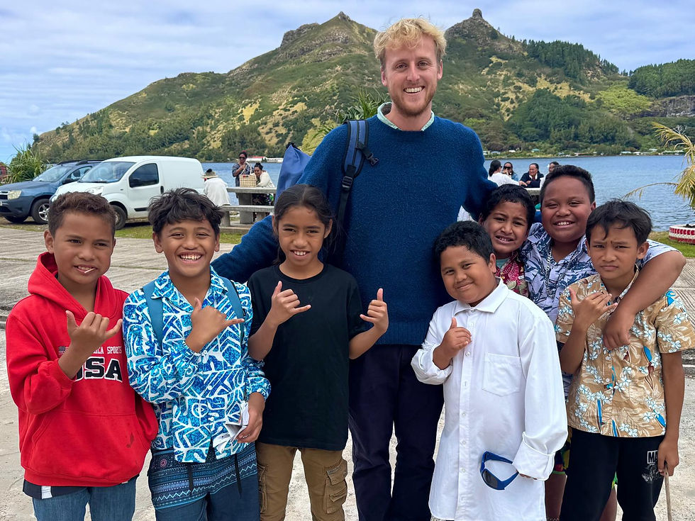 Tom and some local friends