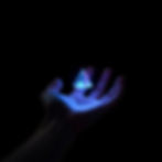 a hologram graphic on a hand in a dark background .jpg