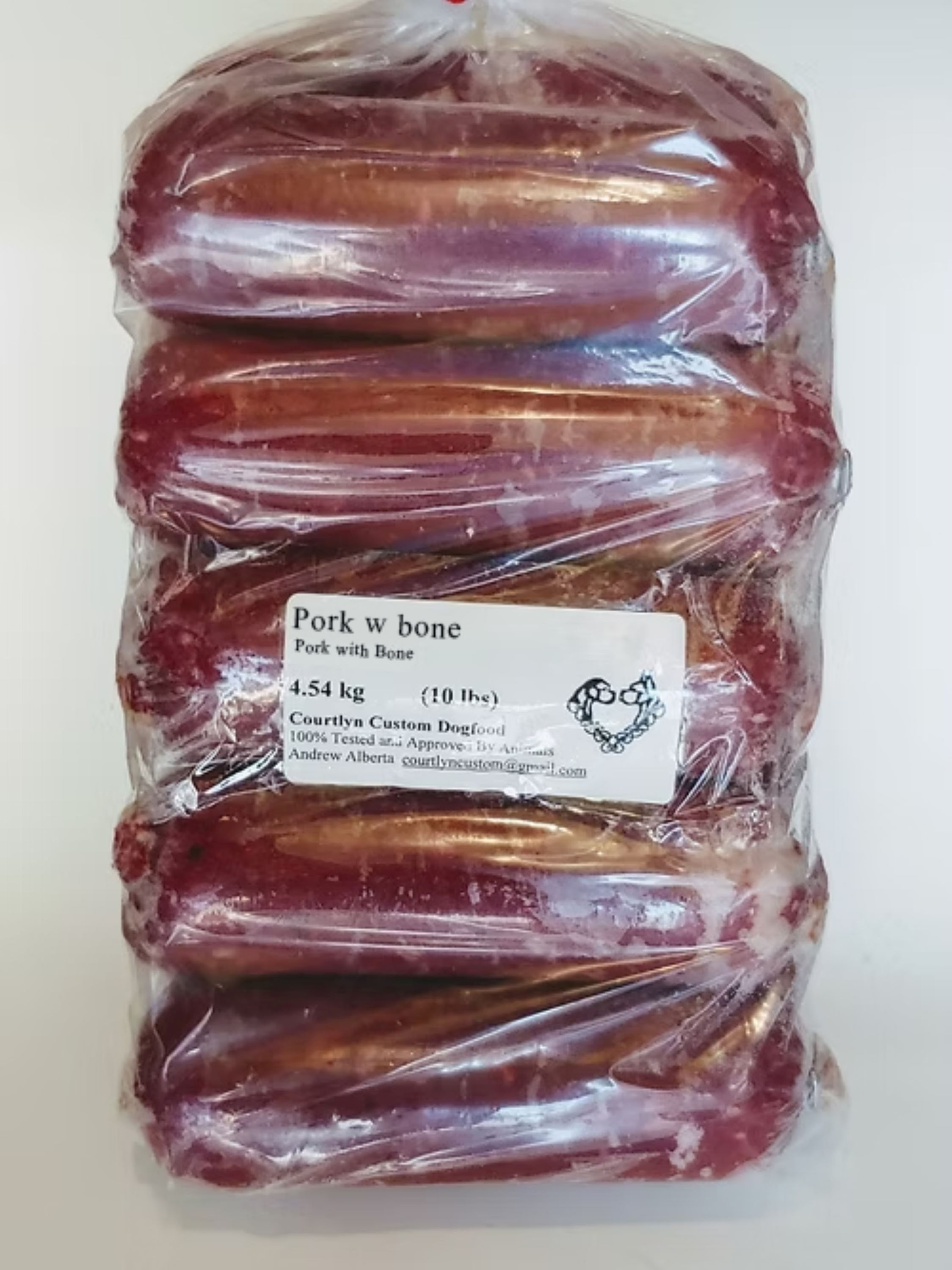 picture of Courtlyn custom dog food pork with bone formula