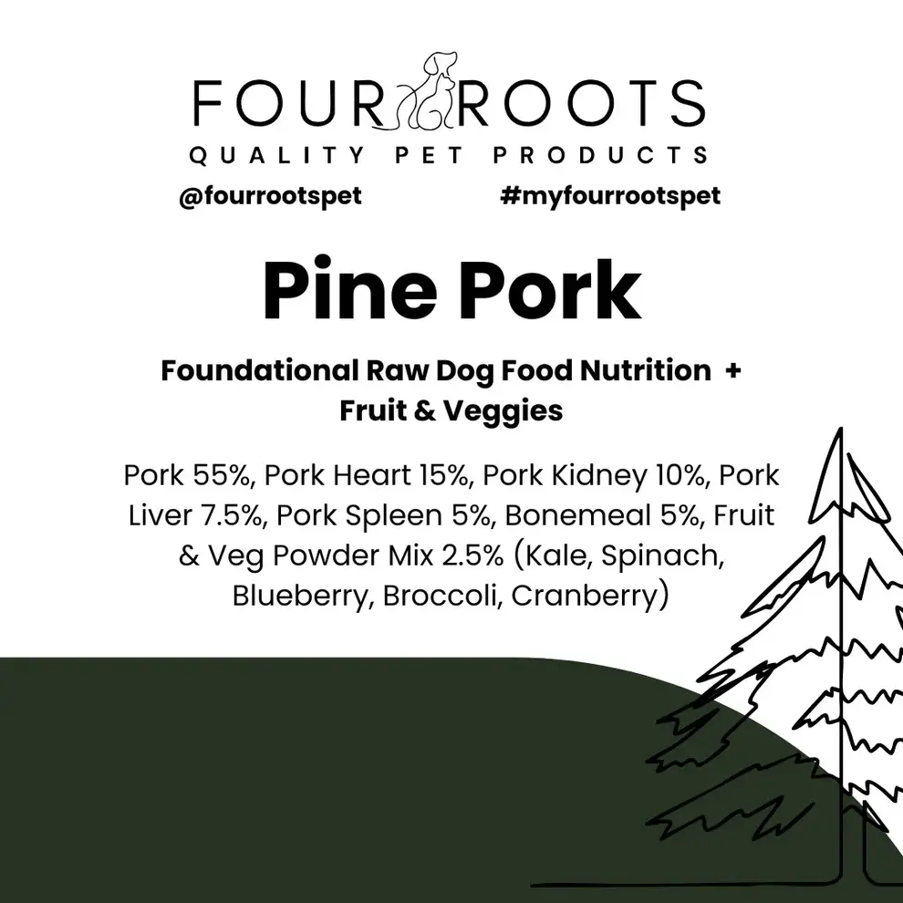 Write up about Four Roots Pine Pork product
