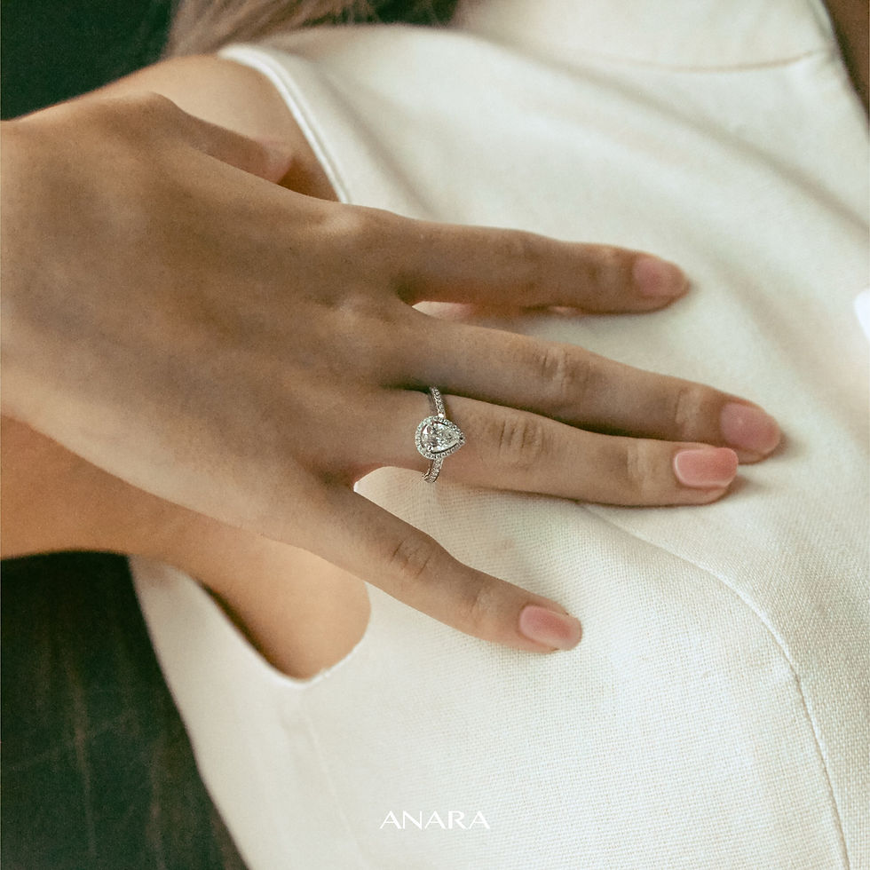 Thumbnail: Eternal Teardrop Halo Ring
