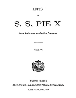 Actes de S. S. Pie X - Tome 6