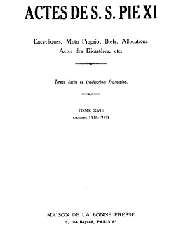 Actes de S. S. Pie XI - Tome 18 (1938-1939)