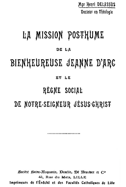 La mission posthume de la bienheureuse Jeanne d'Arc et le règne social de Notre-Seigneur Jésus-Christ