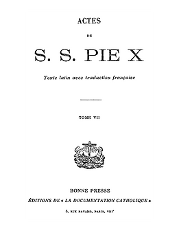 Actes de S. S. Pie X - Tome 7