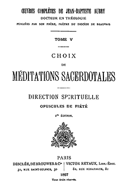 Choix de méditations sacerdotales