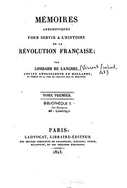 Mémoires anecdotiques pour servir à l'histoire de la révolution française - Tome 1