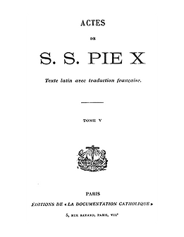 Actes de S. S. Pie X - Tome 5