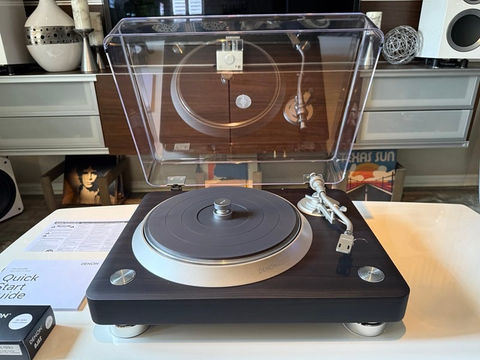 Vintage Denon turntable and amplifier representing the brand’s audio heritage
