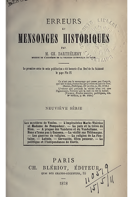 Erreurs et mensonges historiques - Tome 09