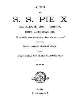 Actes de S. S. Pie X - Tome 4