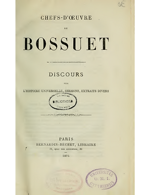 Discours sur l'histoire universelle