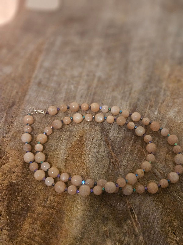 Thumbnail: Peach Moonstone necklace 