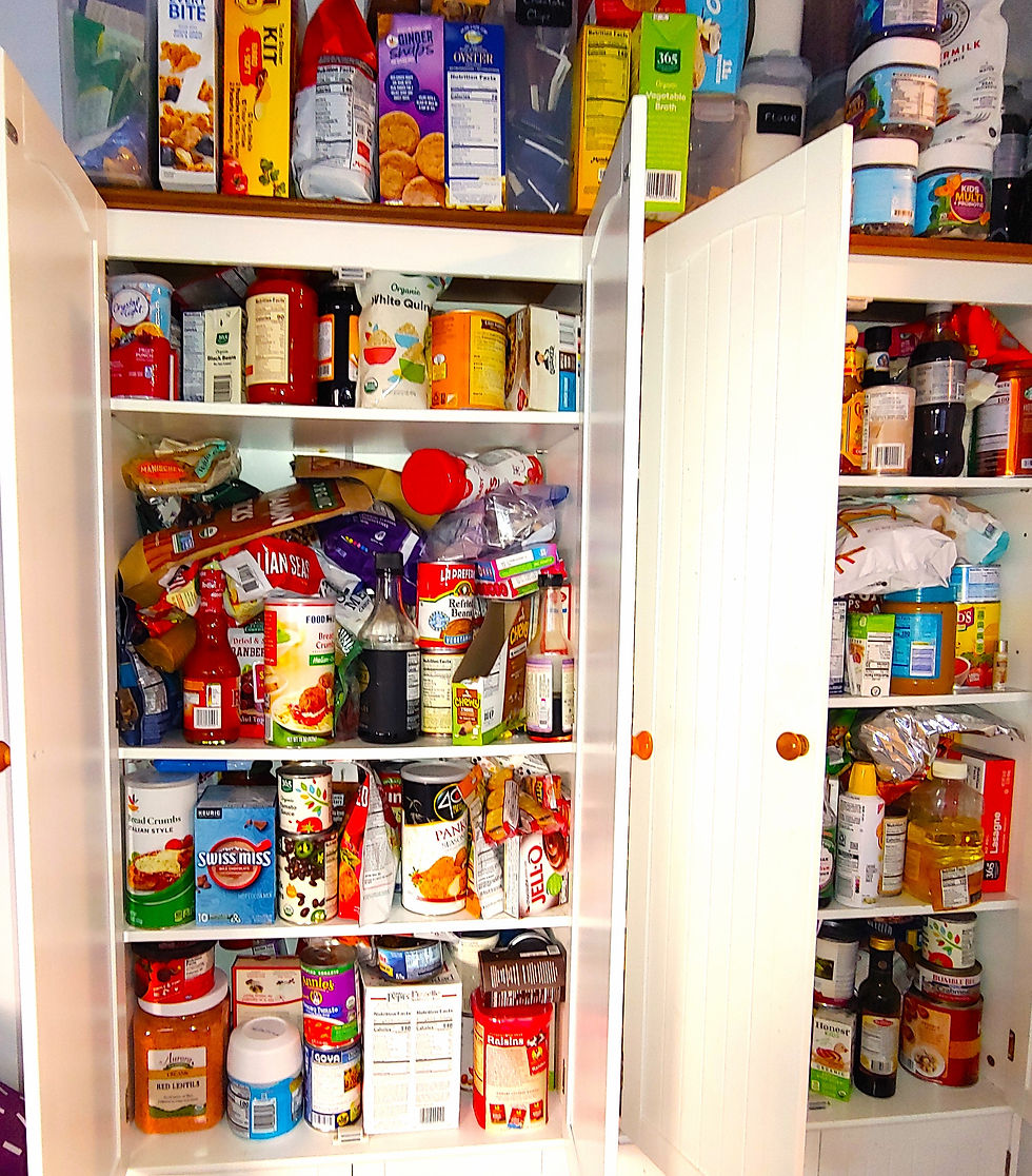 An unorganized pantry can make it impossible to actually see what you have.