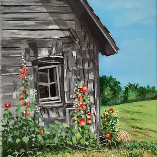 A Farm Treasure. Acrylic on canvas. 9x11 framed. $200