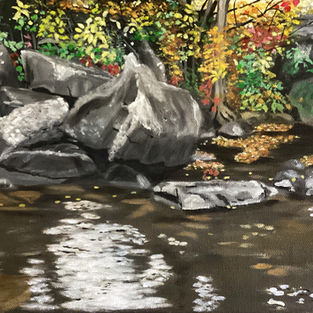 Unique Rock 12x9 acrylic 150