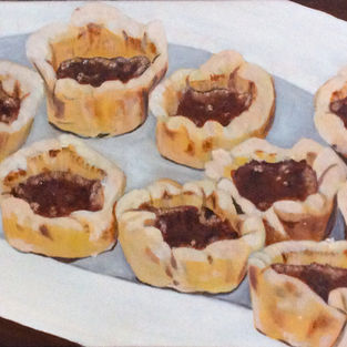 Butter Tarts 17x13 framed acrylic 150