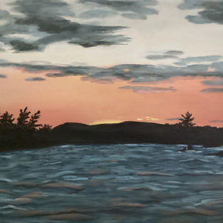 Summer Sunset 14x11 acrylic 200
