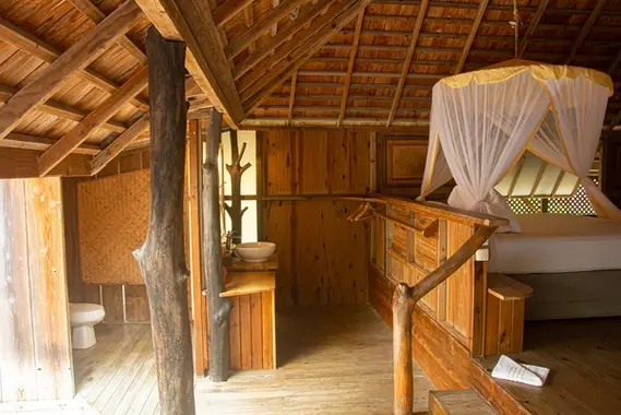 salle de bain du bungalow Jardin