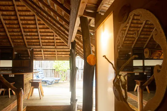 salle de bain du bungalow Jardin