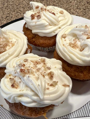 Carrot Cupcakes with Cream Cheese Frosting