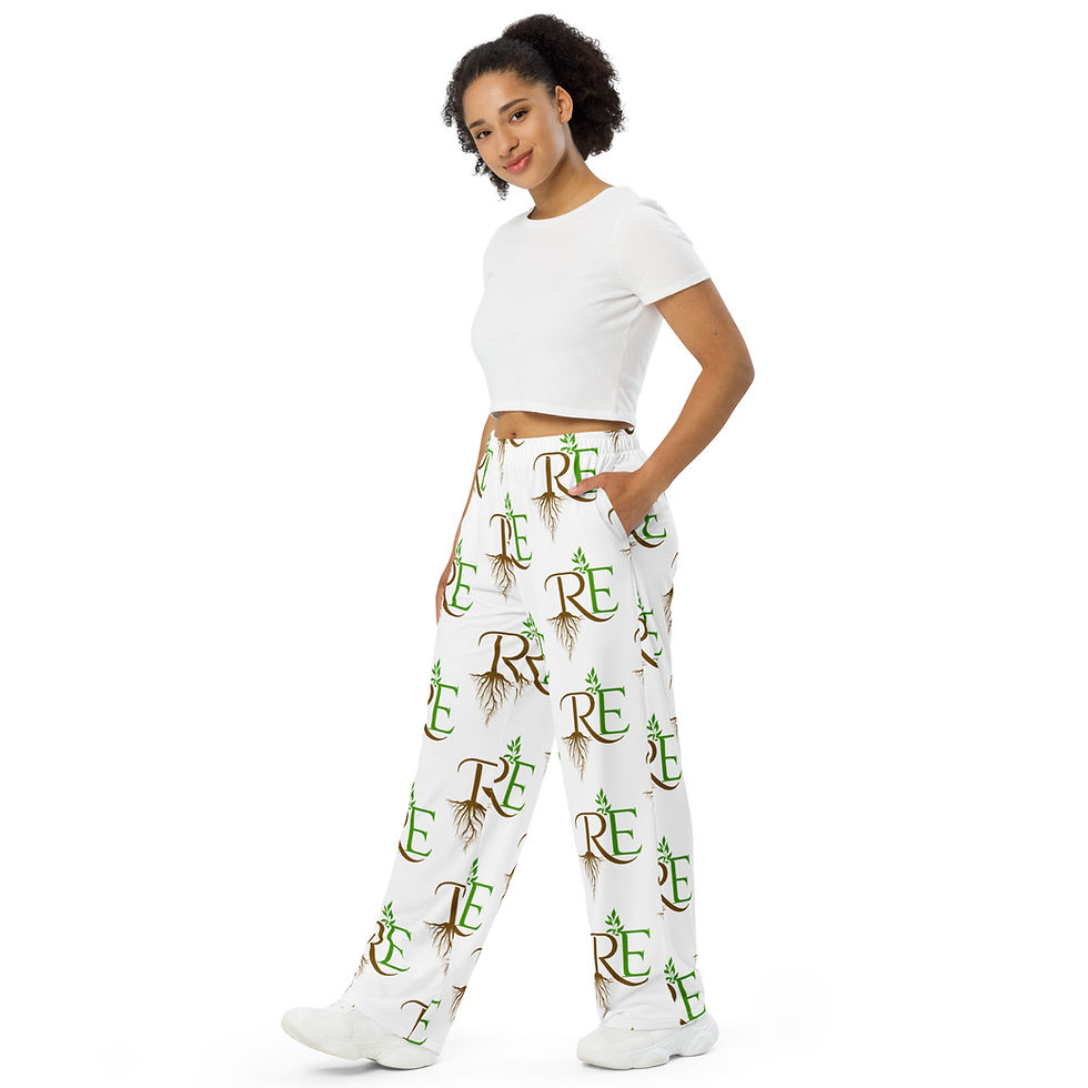 Thumbnail: Rooted Emergence All-over print unisex wide-leg lounge pants