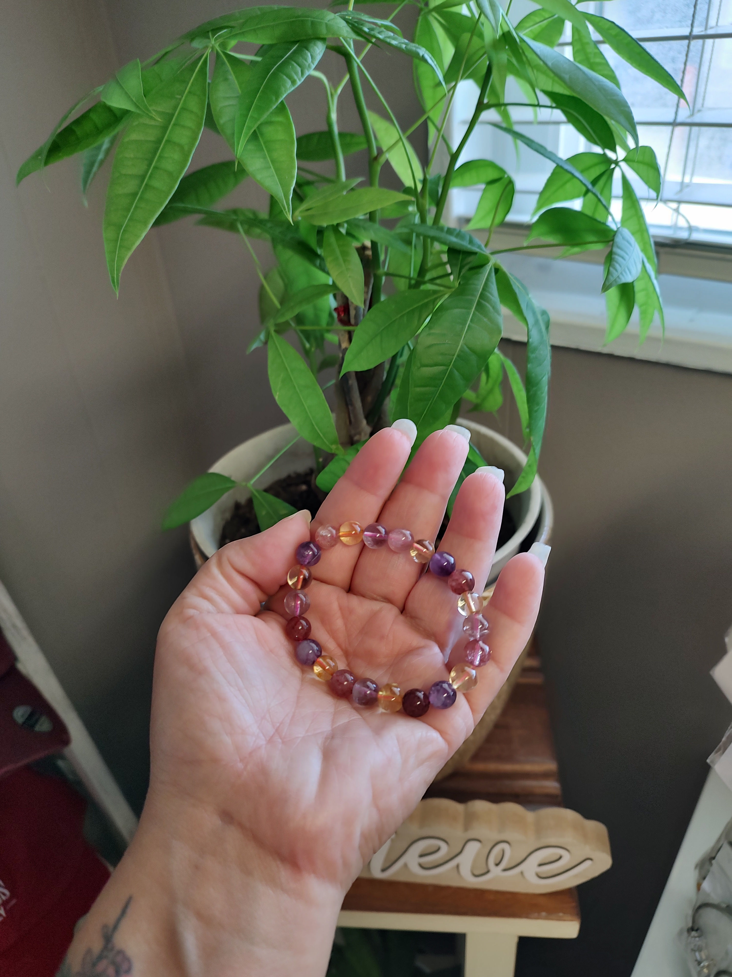 Super 7 8mm Crystal Bracelet