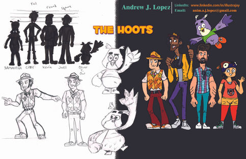 7 The Hoots cast designs page Portfolio.jpg