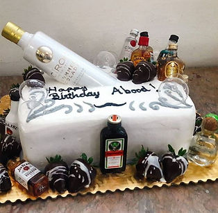 boozy birthday cake