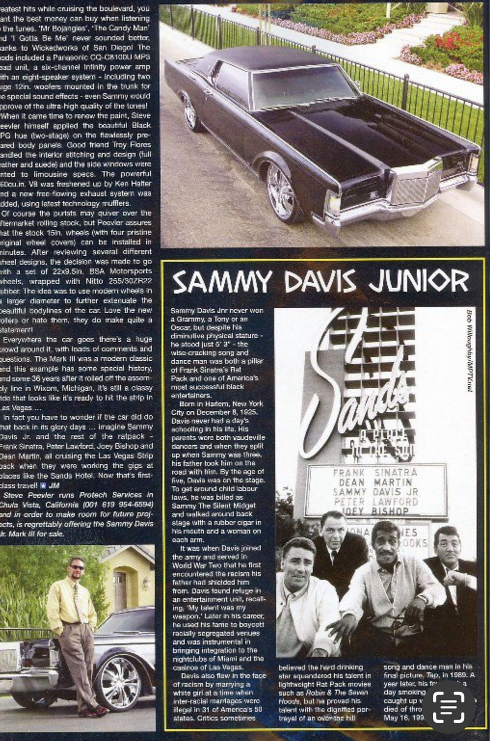 article with sammy davis jr car restored