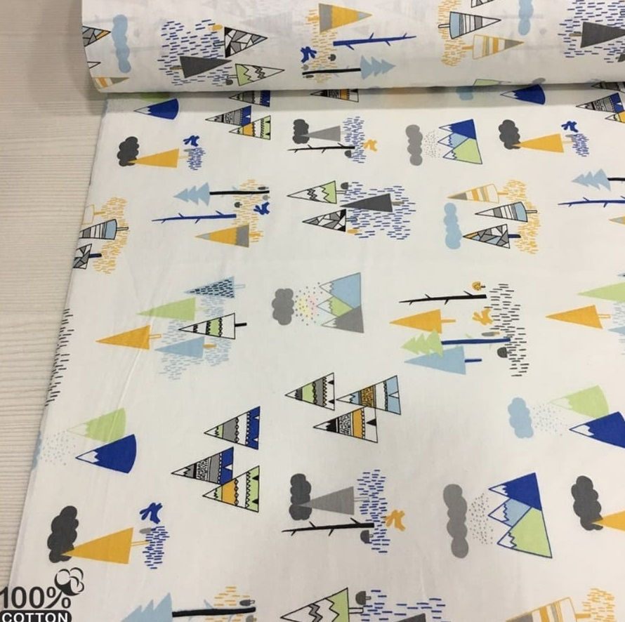 Ürün No: 32853723 Minik Yerli Çadırları Orman Desenli Poplin