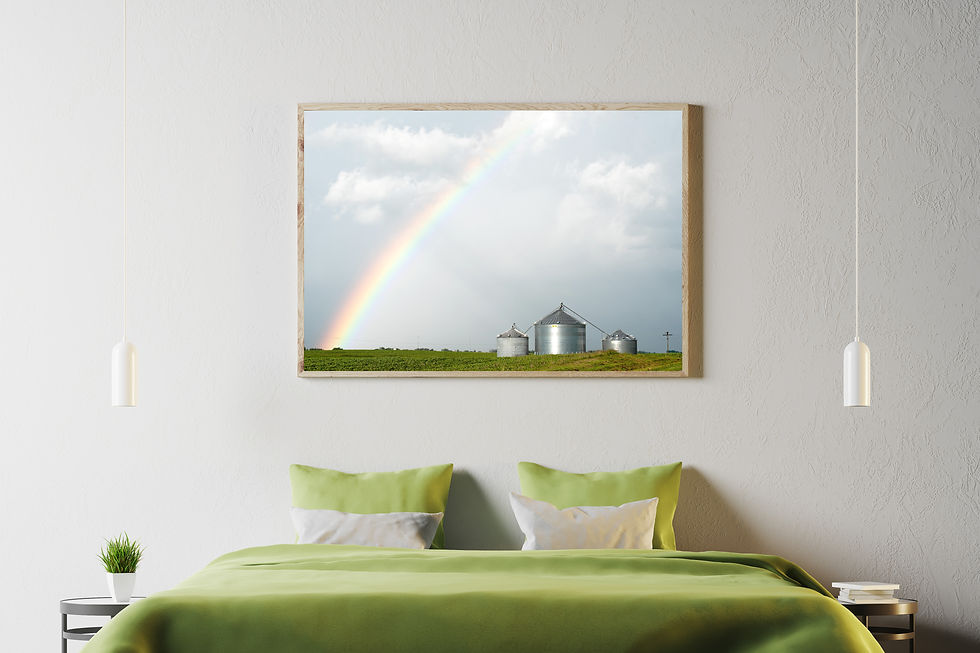 Thumbnail: 244 - Rainbow over the Grain Bins